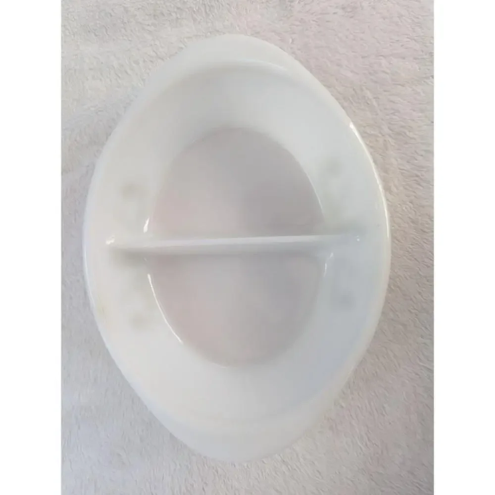 Glasbake Vintage Milkglass Divided Tray